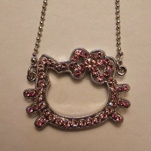 Hello Kitty Austrian Pink Crystal Necklace